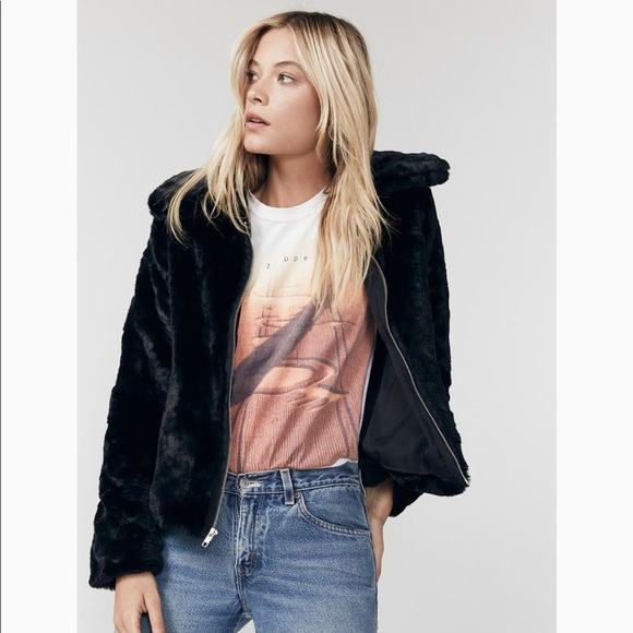 Reformation Piano jacket with faux fur
